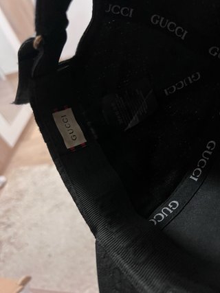Gorra Gucci Negra GG Rayas Verdes y Rojas