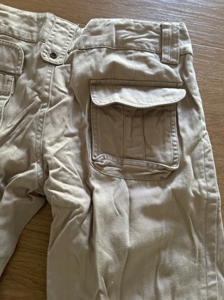 Pantalón Zara TRF Beige Recto Bolsillos