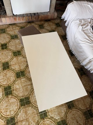 Mesa centro elevable blanca 90x50x44 cm
