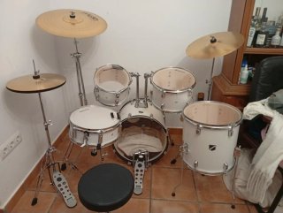 Batería Acústica Blanca Millenium Ibiza