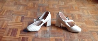 Zapatos tacón beige mujer Mery Jean