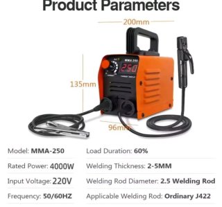 Soldadora MMA-250 con accesorios