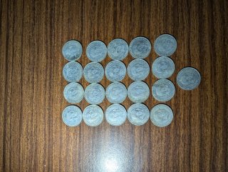 21 Monedas 50 Céntimos Peseta 1966 Franco