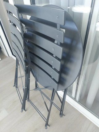 Mesa y 2 Sillas Plegables Exterior