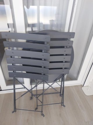 Mesa y 2 Sillas Plegables Exterior