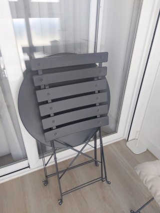 Mesa y 2 Sillas Plegables Exterior