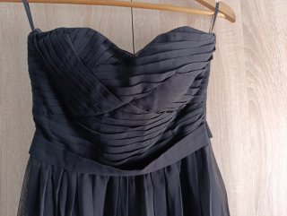 Vestido de fiesta negro palabra de honor