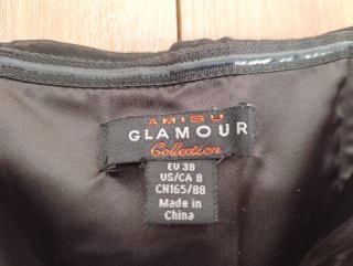 Vestido de fiesta negro palabra de honor