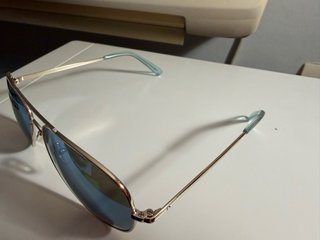 Gafas Aviador Clandestine Azul Claro y Dorado,