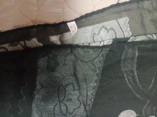 Fular negro y plata con estampado
