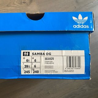 Adidas Samba OG Blancas y Rojas Talla 39