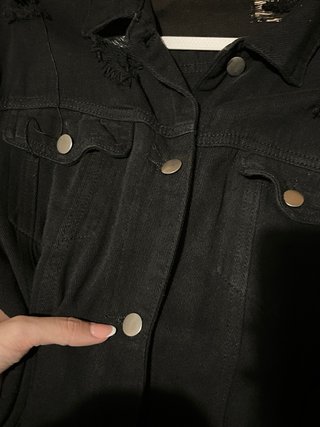 Chaqueta vaquera negra Shein S
