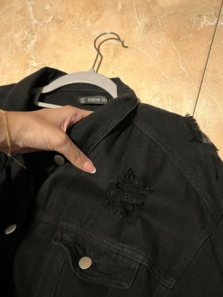 Chaqueta vaquera negra Shein S