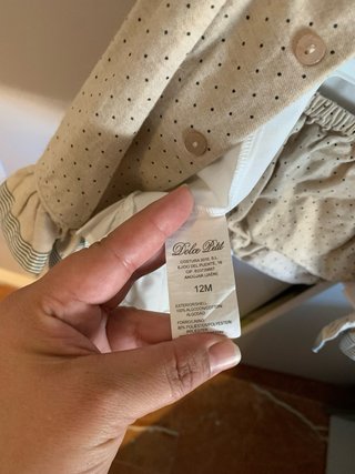 Vestido niña lunares volantes 12 meses