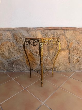Consola Recibidor Mármol y Bronce Vintage