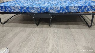 Cama Plegable Metálica Madera Poco Uso