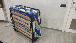 Cama Plegable Metálica Madera Poco Uso