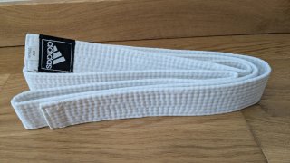 Cinturón Taekwondo Adidas Blanco 200cm Nuevo