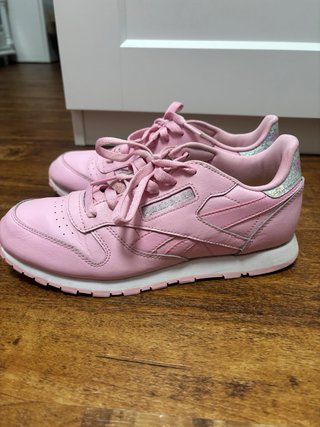 Zapatillas Reebok Classic Rosa y Plata