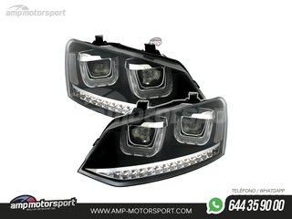 FAROS DELANTEROS LUZ DIURNA U TYPE PARA VOLKSWAGEN POLO 6R
