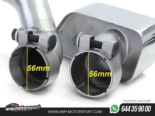 DIFUSOR TRASERO MATE BMW SERIE 5 F10/F11 + CONVERSIÓN A DOS SALIDAS V8