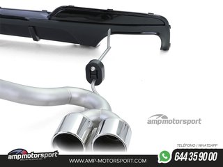 DIFUSOR TRASERO BRILLO BMW SERIE 5 F10/F11 + CONVERSIÓN A DOS SALIDAS