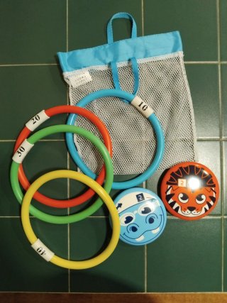 Juego de aros y discos para piscina Nabaiji