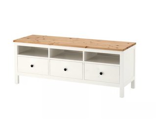 Mueble TV IKEA HEMNES Blanco/Marrón