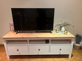 Mueble TV IKEA HEMNES Blanco/Marrón