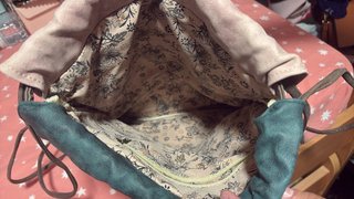 Bolso de tela con estampado aneque