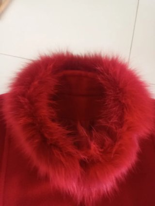 Abrigo de lana rojo Merry Hat