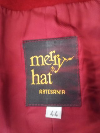 Abrigo de lana rojo Merry Hat