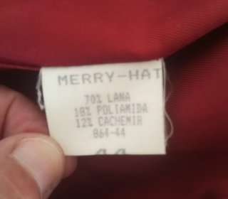 Abrigo de lana rojo Merry Hat