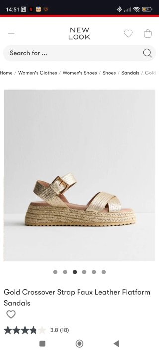 Sandalias doradas New Look