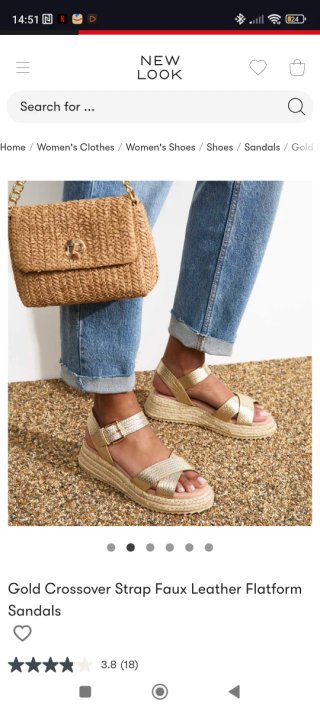 Sandalias doradas New Look