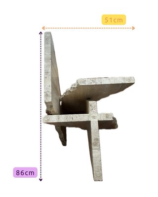 Pie de mesa Mármol Travertino Beige