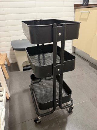 Carrito Cocina con Ruedas y Tapa Madera