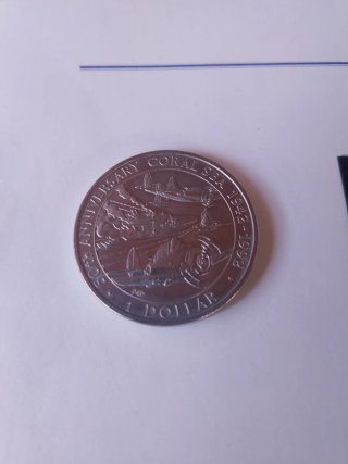 Moneda Islas Salomón 1 Dólar Coral Sea