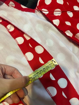 Traje Flamenca Rojo Lunares Blancos Plumeti