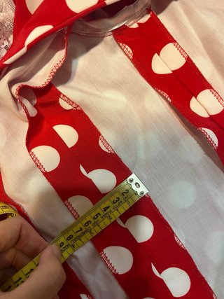 Traje Flamenca Rojo Lunares Blancos Plumeti