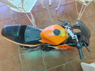 Mini Moto Infantil Naranja y Negra