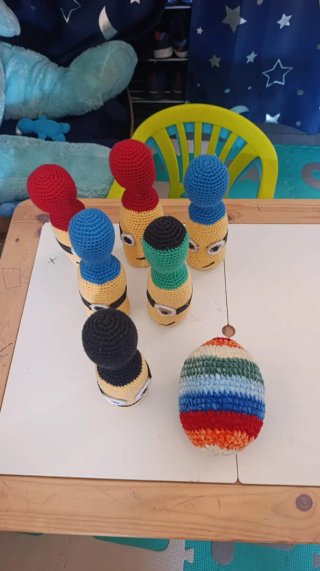 Juego de bolos Minions crochet