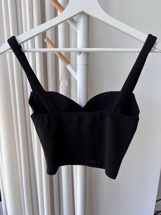Top crop negro Zara talla S