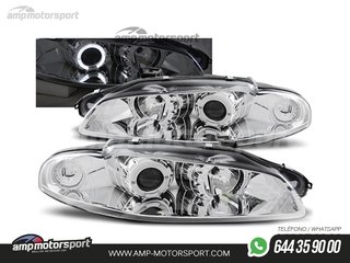 FAROS DELANTEROS OJOS DE ANGEL PARA MITSUBISHI ECLIPSE D30