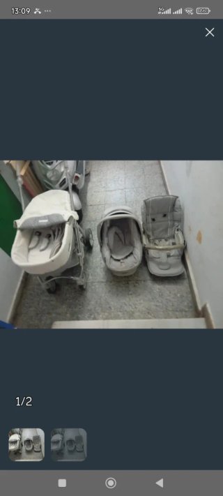 Carro Bebecar con silla y capazo