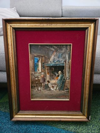 Quadro Vita Toscana Mario Fattori