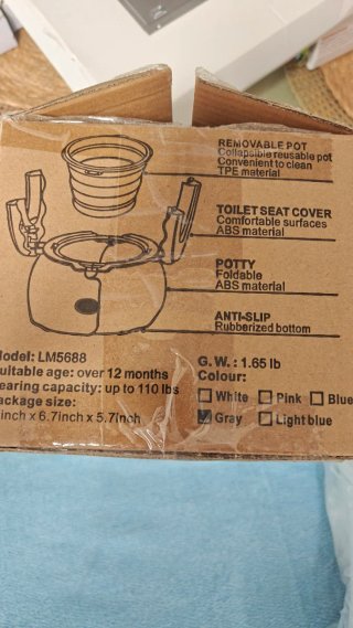 Orinal portátil infantil plegable
