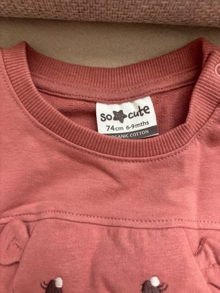 Conjunto chándal bebé oso rosa