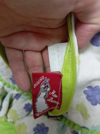 Traje Flamenca Niña Flores Moradas y Verdes