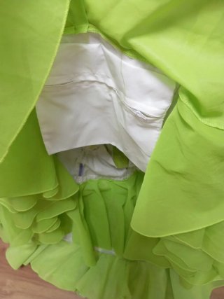 Traje Flamenca Niña Flores Moradas y Verdes